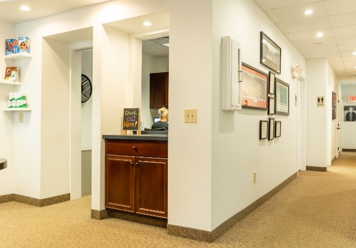 Hallway in dental office